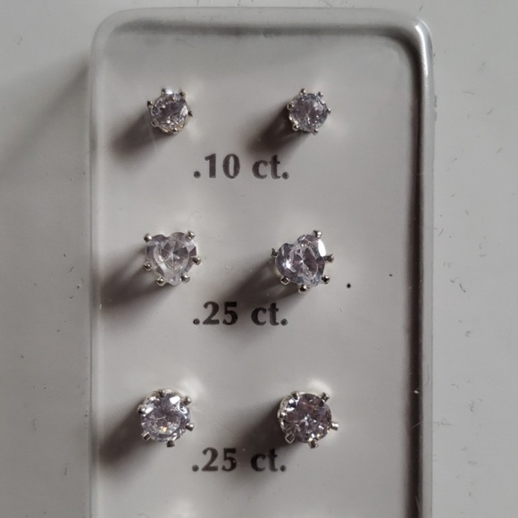 NIB 5-pair Crystal earrings - Picture 2 of 4